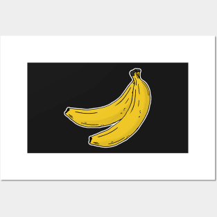 Banana hand drawn fruits summer Posters and Art